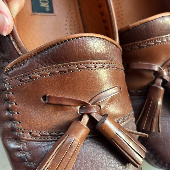 Brass Boot Tasseled Leather Loafers main image 4
